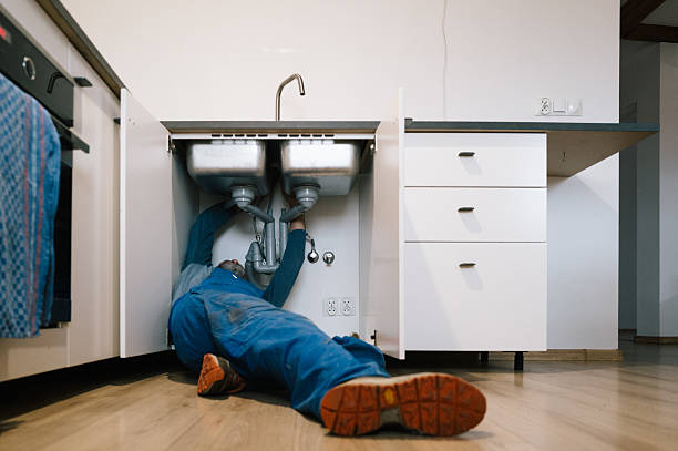 Professional Drain Cleaning technician working in Bakers Mills, NY